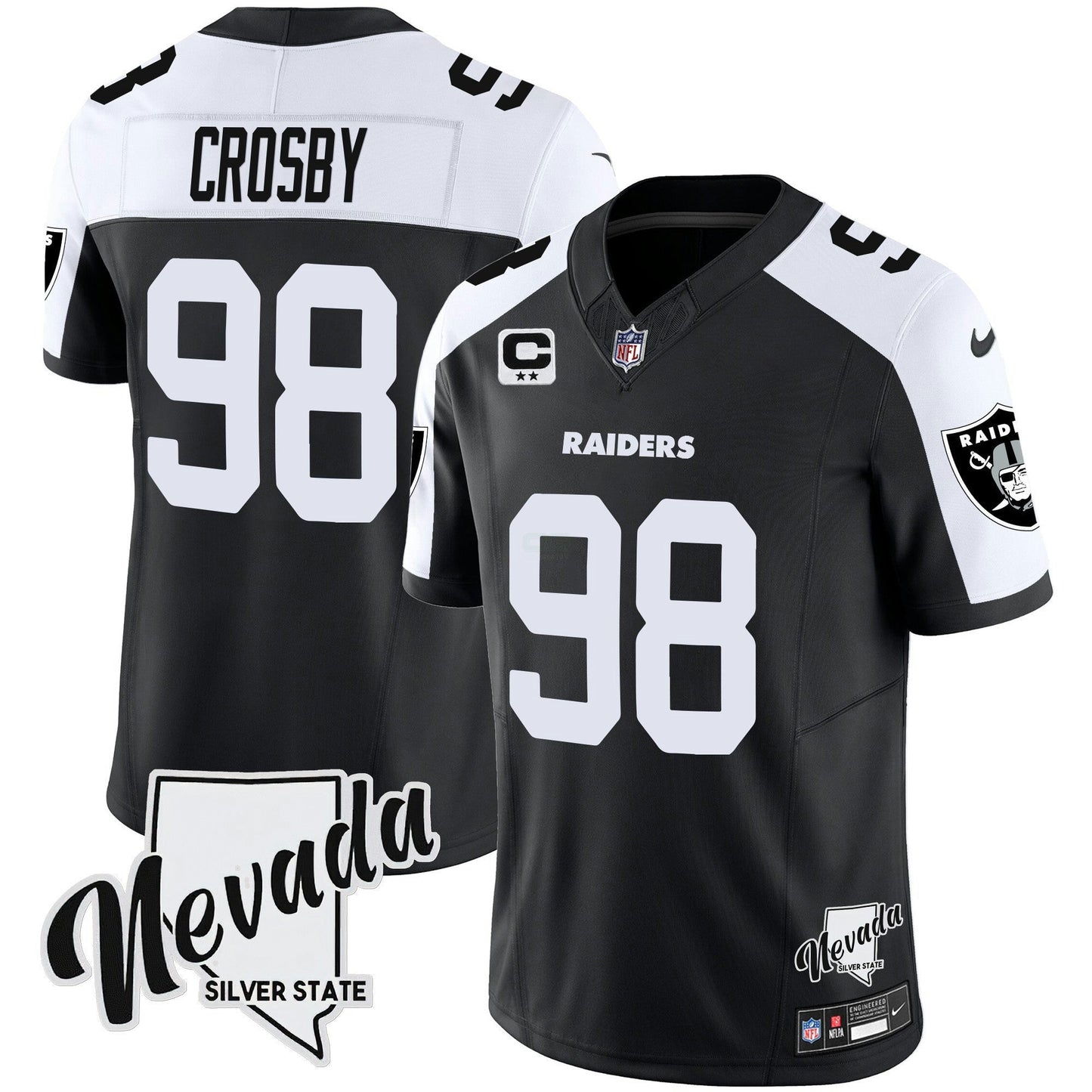 Camisa NFL Men’s Nevada Silver State Patch Vapor Jersey V2