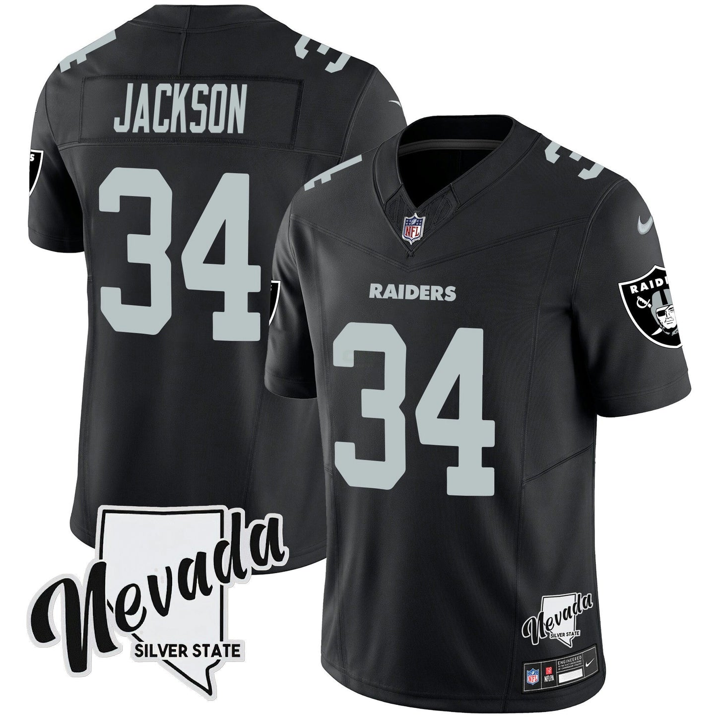 Camisa NFL Men’s Nevada Silver State Patch Vapor Jersey V2