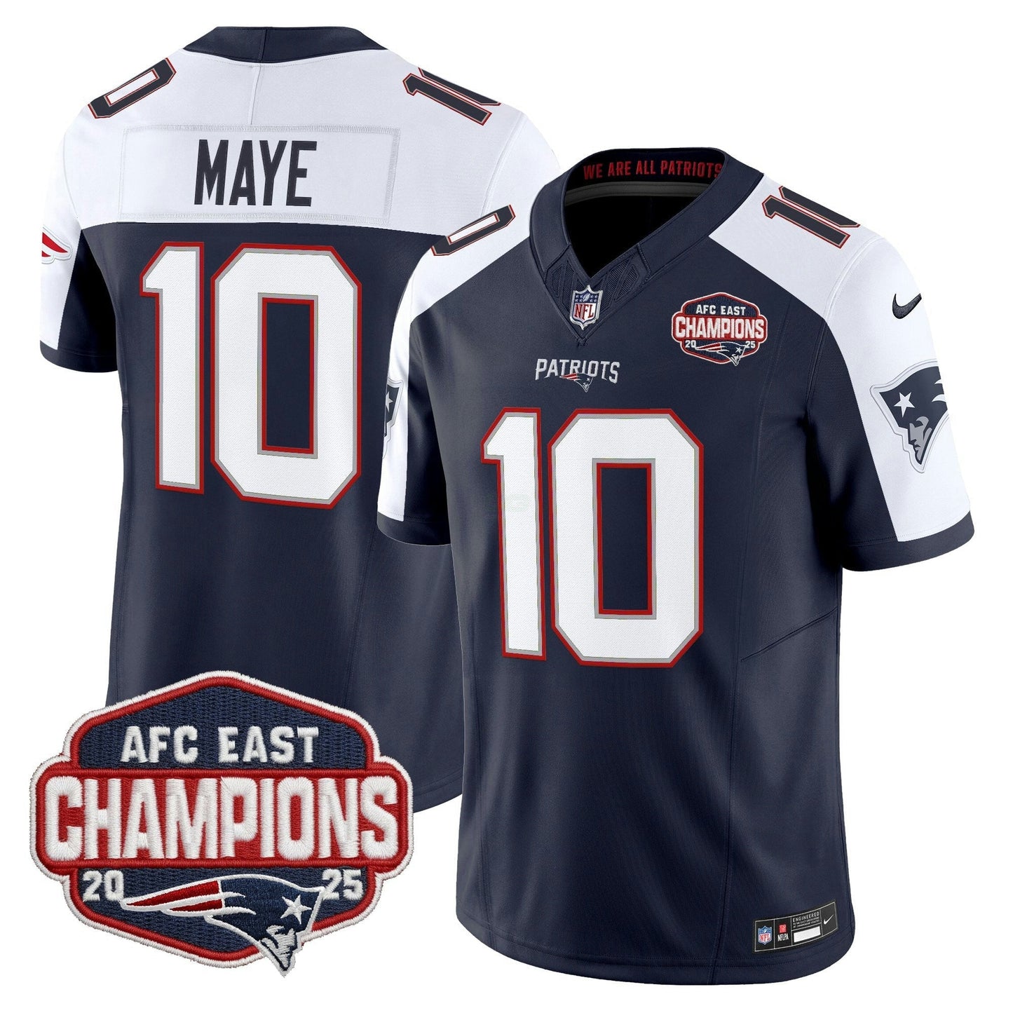 Camisa NFL Men’s New England 2025 AFC East Division Champions Vapor Limited Jersey