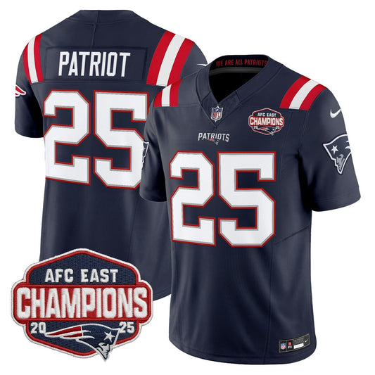 Camisa NFL Men’s New England 2025 AFC East Division Champions Vapor Limited Jersey
