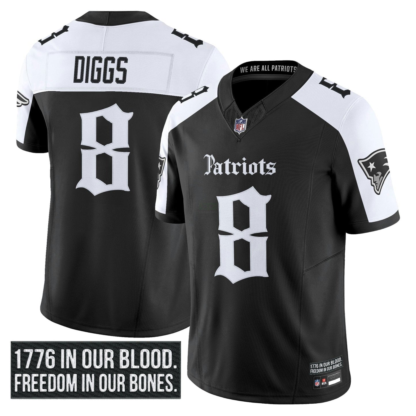 Camisa NFL Men’s New England ‘Gothic Revolution Edition’ Vapor Limited Jersey