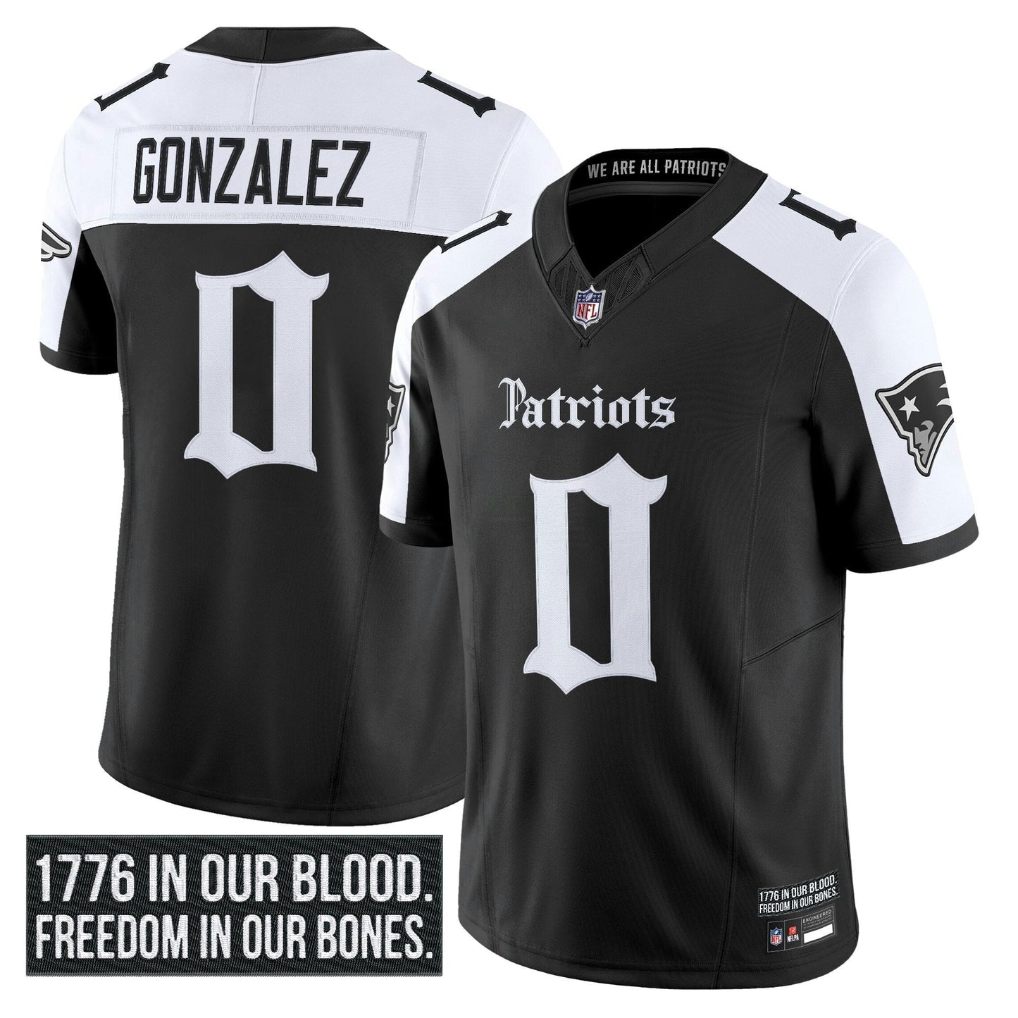 Camisa NFL Men’s New England ‘Gothic Revolution Edition’ Vapor Limited Jersey