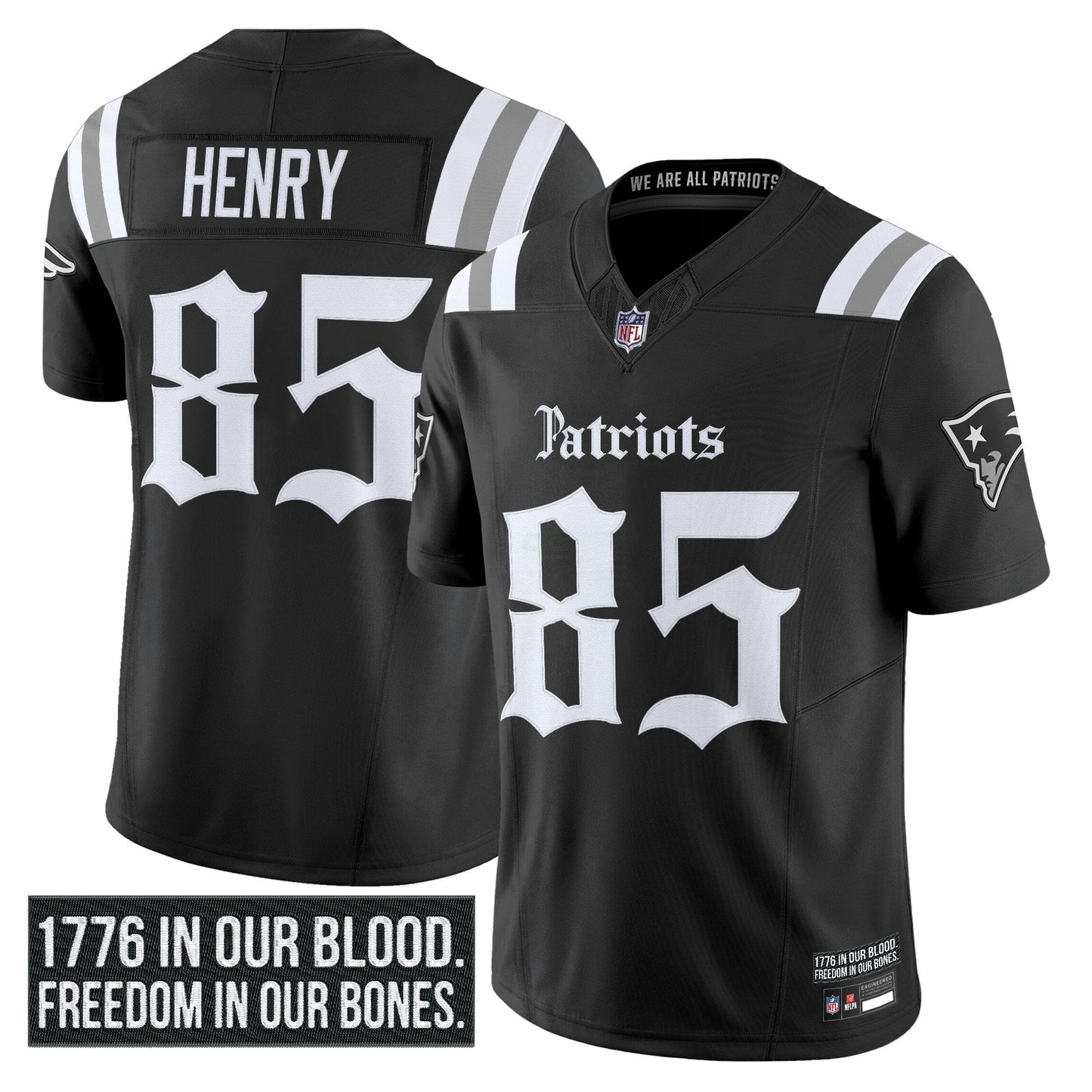 Camisa NFL Men’s New England ‘Gothic Revolution Edition’ Vapor Limited Jersey