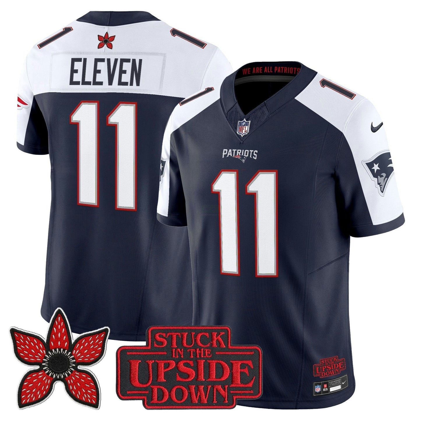 Camisa NFL Men’s New England ‘Stranger Things Edition’ Vapor Limited Jersey V2