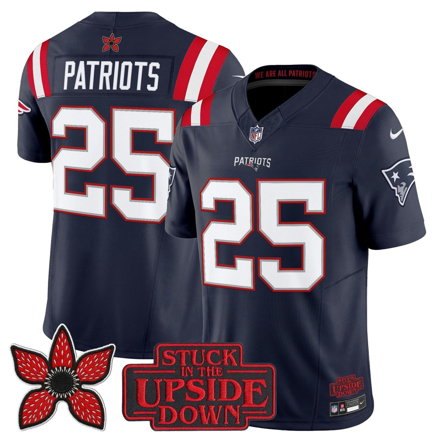 Camisa NFL Men’s New England ‘Stranger Things Edition’ Vapor Limited Jersey V2