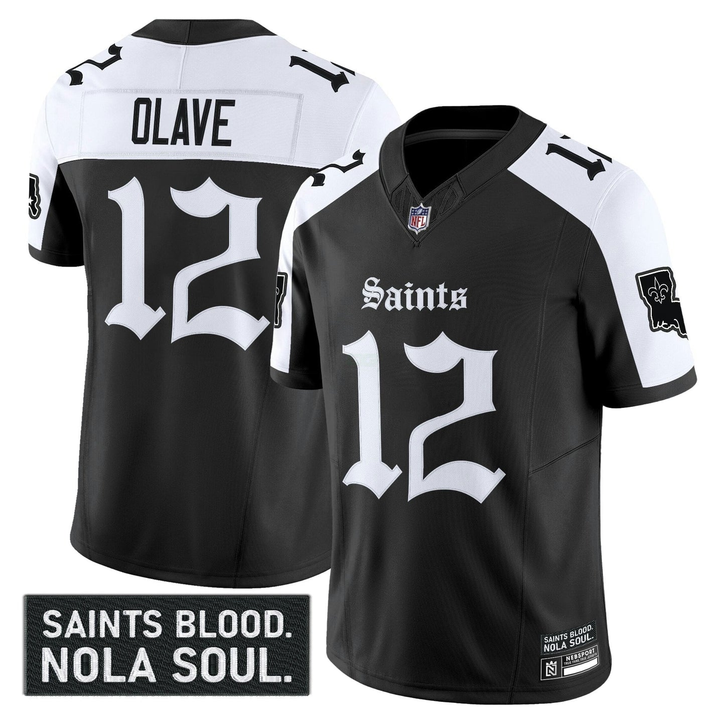 Camisa NFL Men’s New Orleans ‘Gothic Vieux Carré Edition’ Vapor Jersey