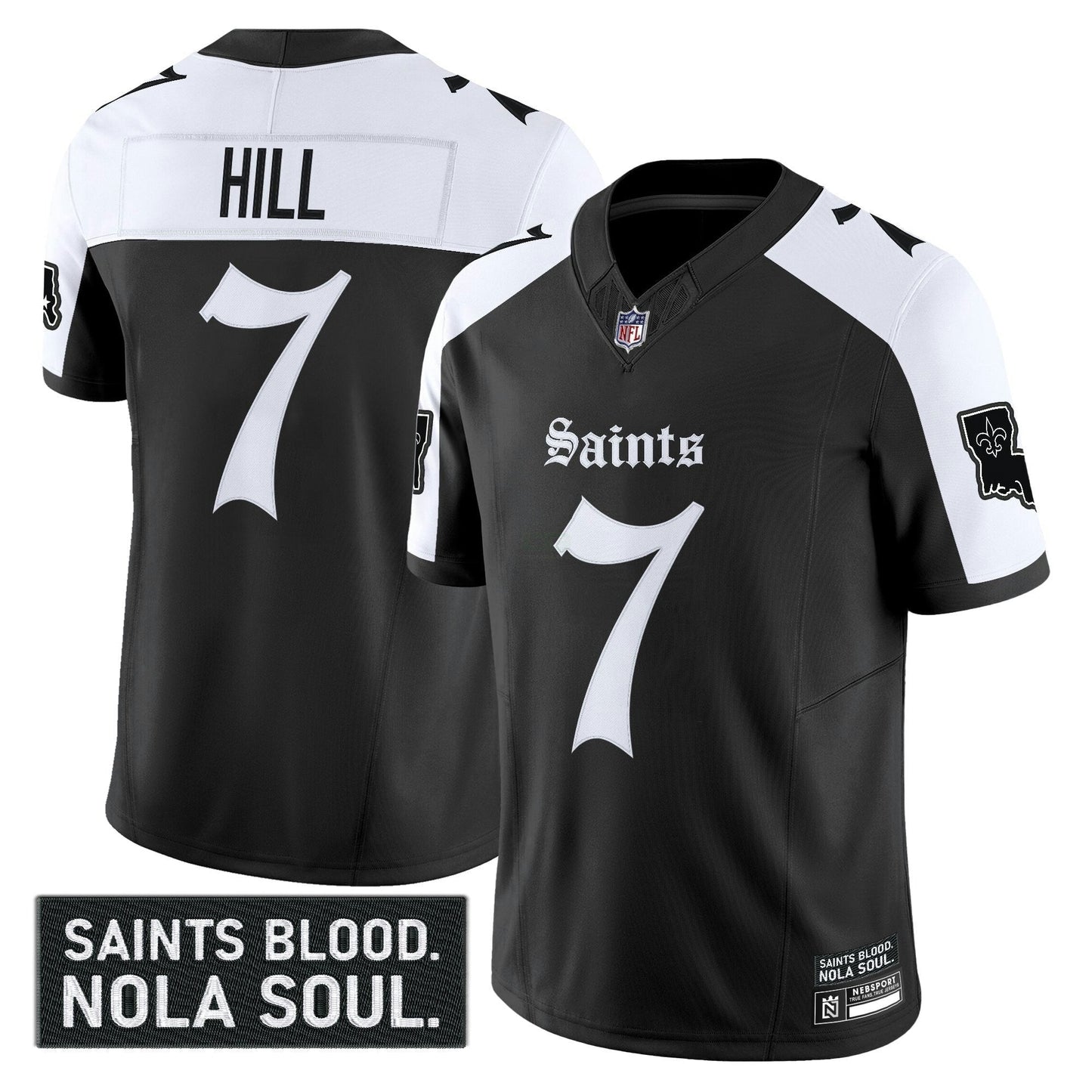 Camisa NFL Men’s New Orleans ‘Gothic Vieux Carré Edition’ Vapor Jersey