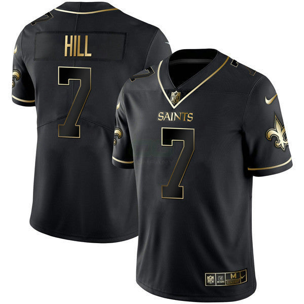 Camisa NFL Men’s New Orleans Preta Dourada Jersey
