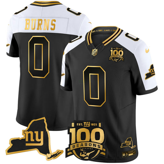 Camisa NFL Men’s New York 100th Season & State Patch Dourada Vapor Limited Jersey