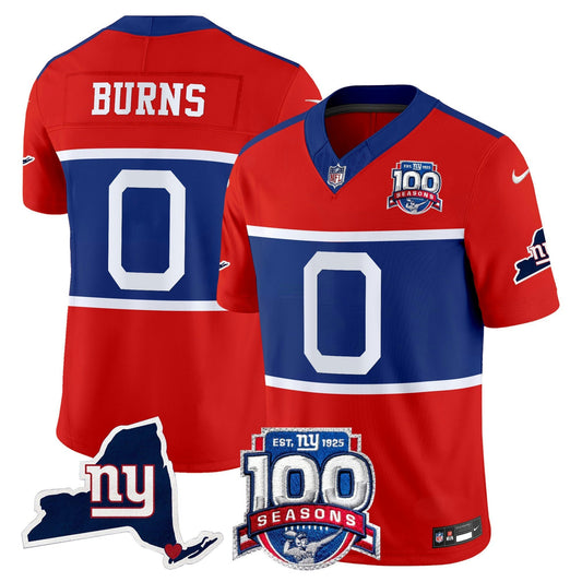 Camisa NFL Men’s New York ‘Century Red’ 100th Commemorative Vapor Jersey V2