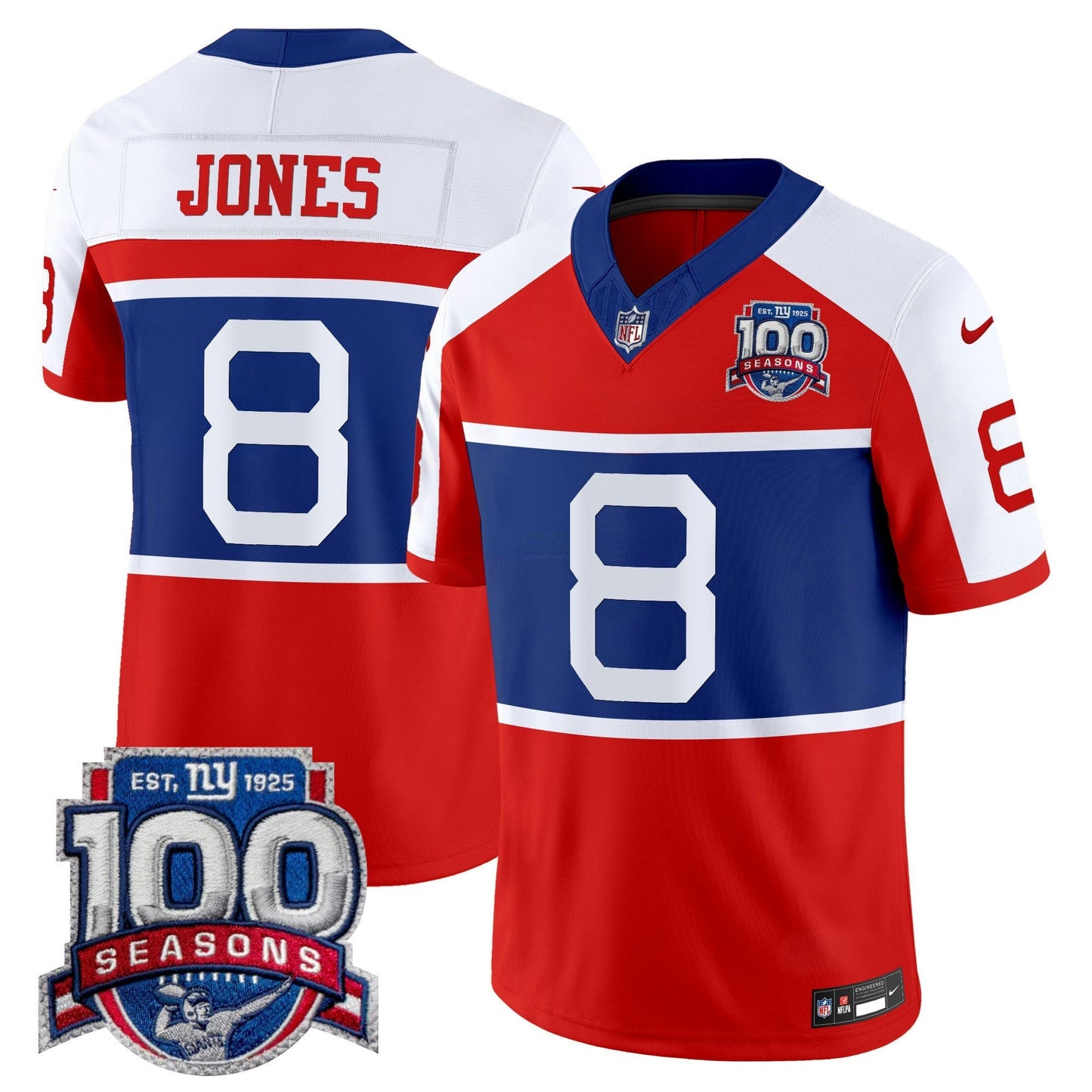 Camisa NFL Men’s New York ‘Century Red’ 100th Season Commemorative Vapor Jersey