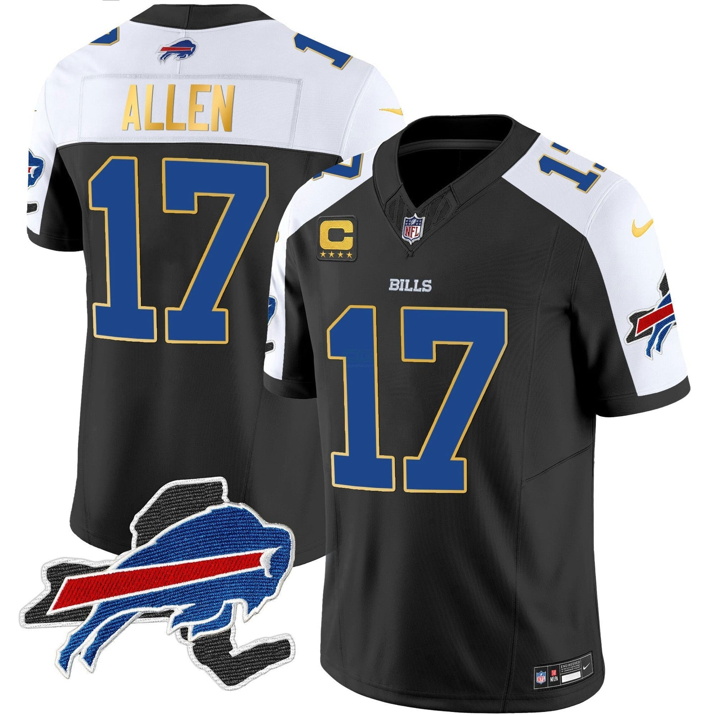 Camisa NFL Men’s New York Patch Dourada Trim Vapor Jersey