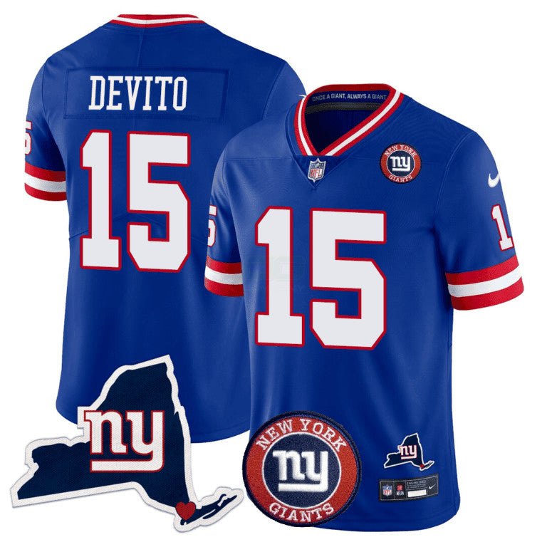 Camisa NFL Men’s New York State & Logo Patch Limited Jersey
