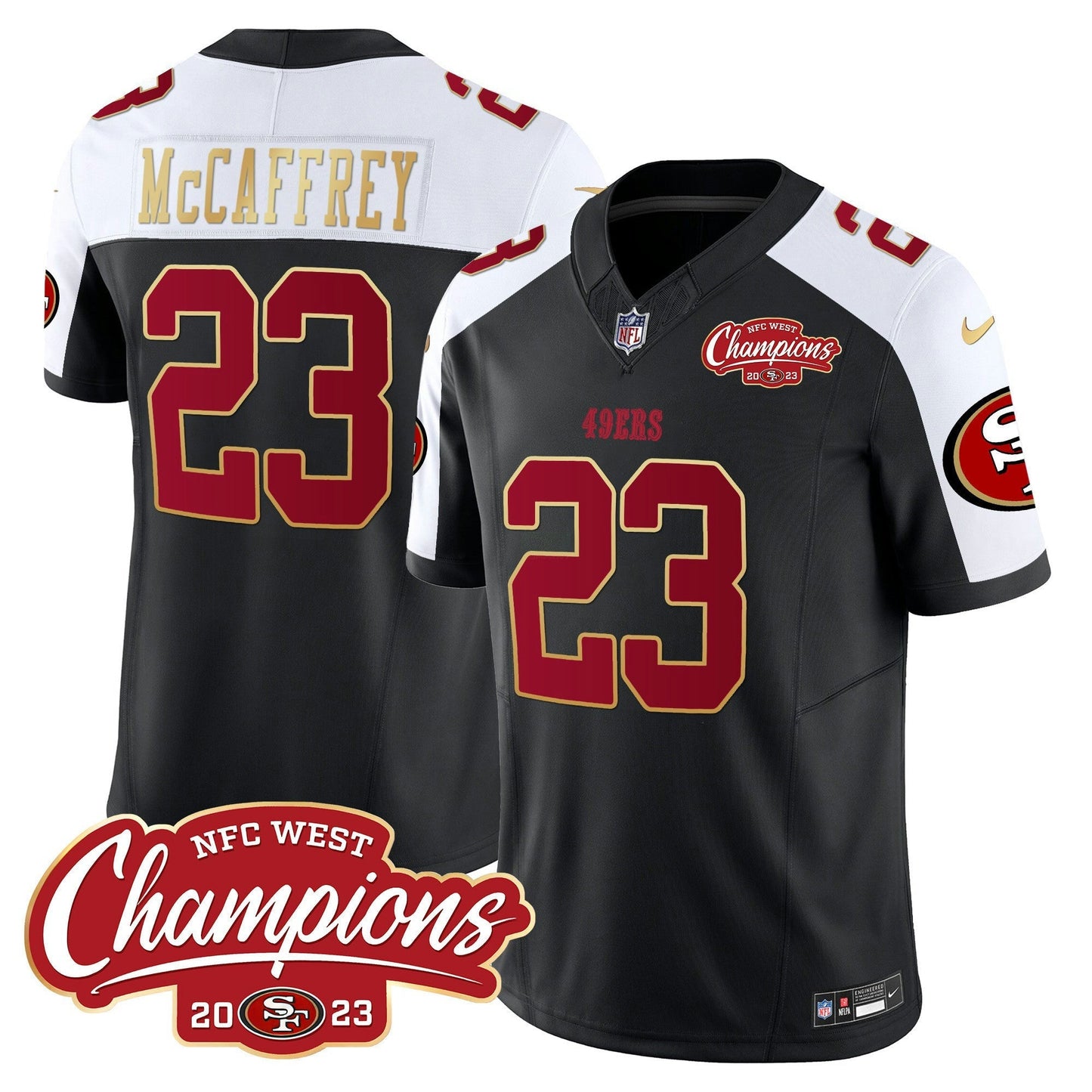 Camisa NFL Men’s NFC West Champions Dourada Trim Vapor Jersey