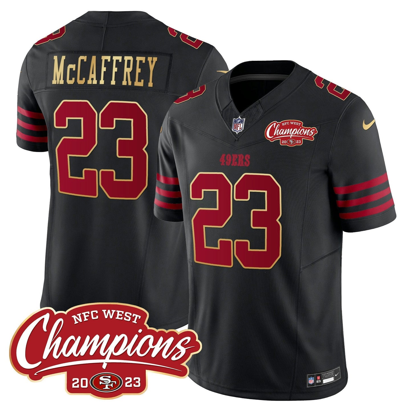 Camisa NFL Men’s NFC West Champions Dourada Trim Vapor Jersey