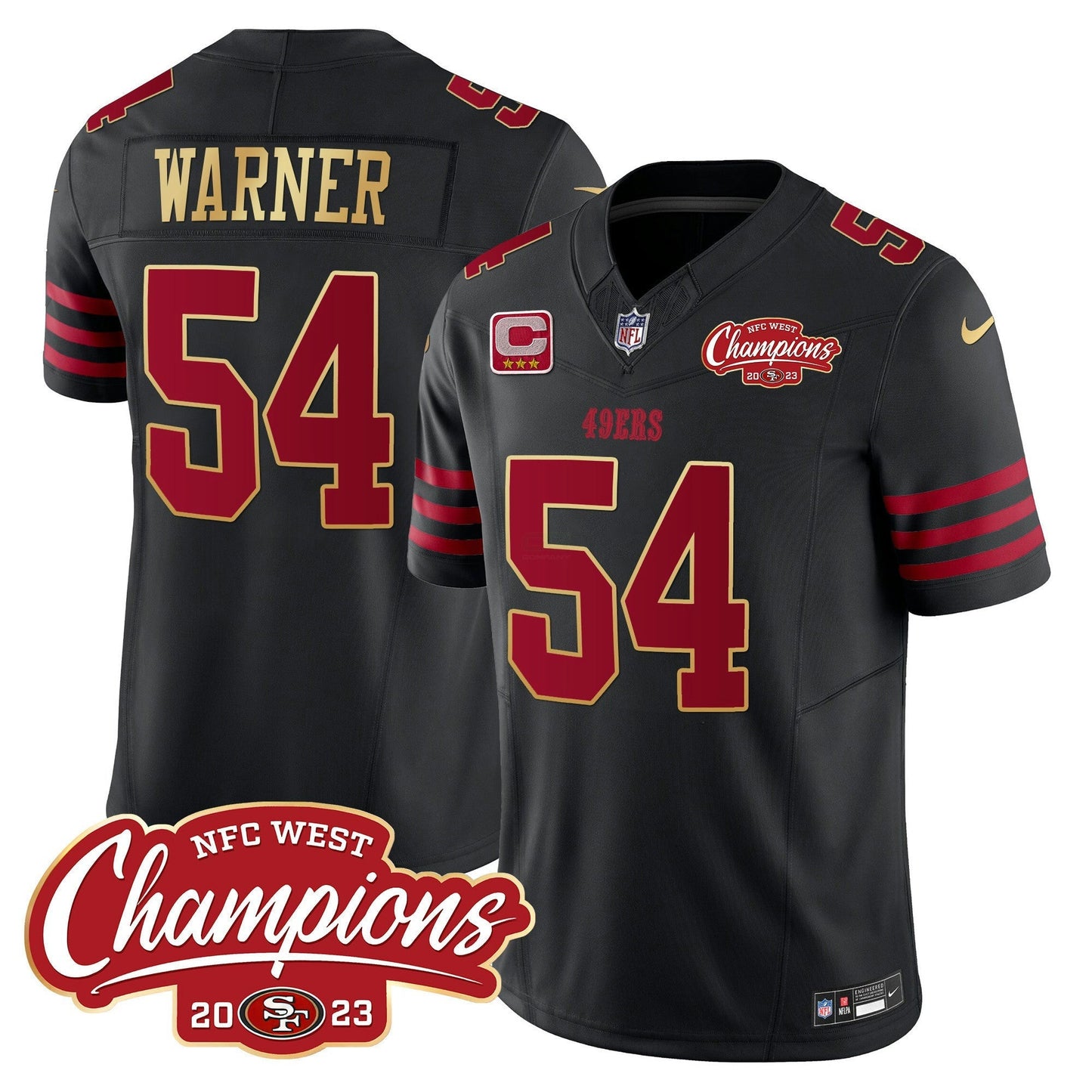 Camisa NFL Men’s NFC West Champions Dourada Trim Vapor Jersey