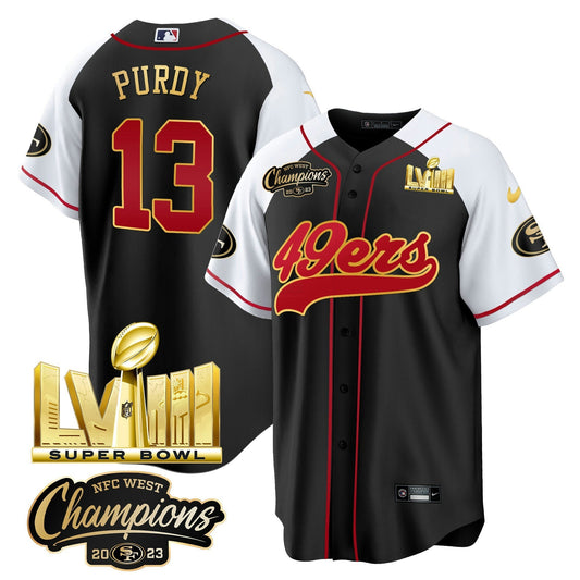 Camisa NFL Men’s NFC West Champions & Super Bowl LVIII Dourada Patch Jersey