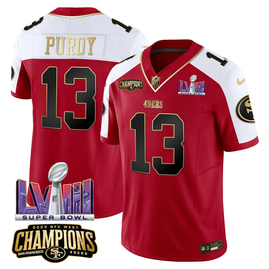 Camisa NFL Men’s NFC West Champions & Super Bowl LVIII Patch Vapor Jersey