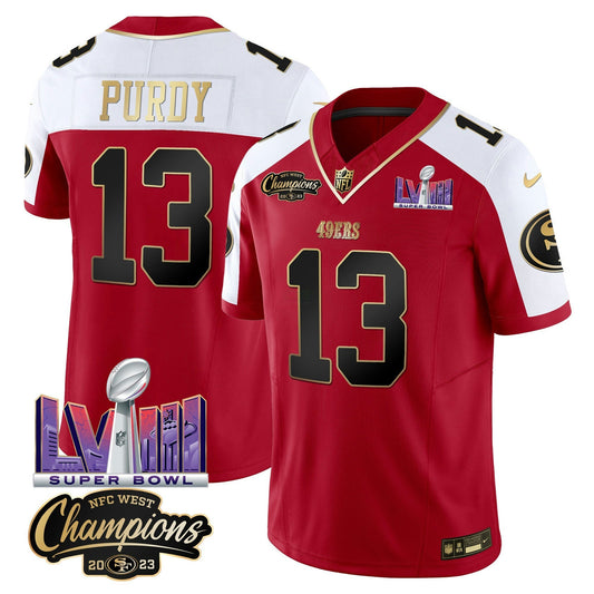 Camisa NFL Men’s NFC West Champions & Super Bowl LVIII Patch Vapor Jersey V2