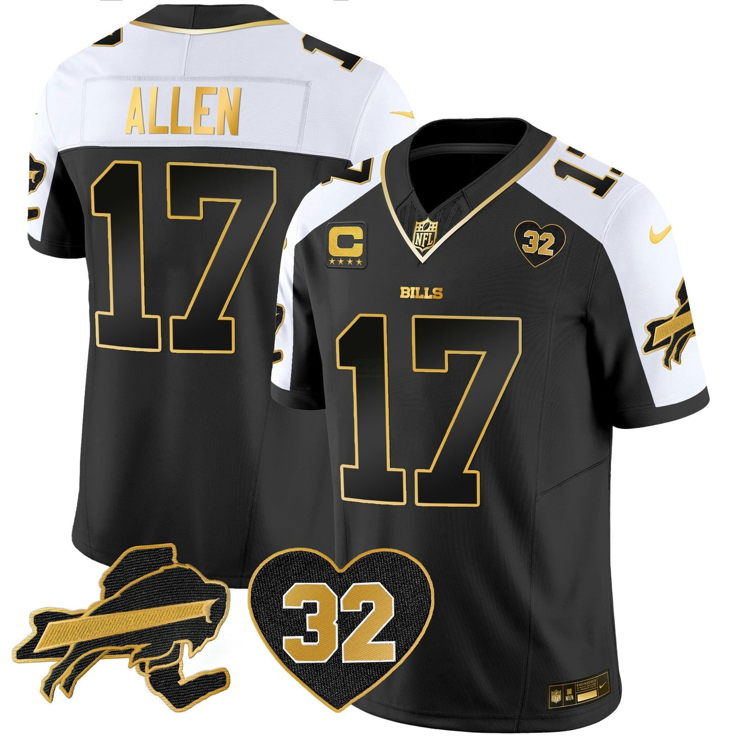 Camisa NFL Men’s O.J. Simpson Patch Dourada Vapor Limited Jersey