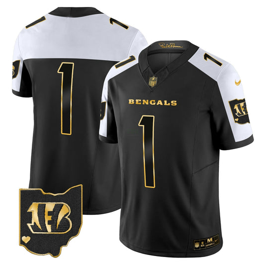 Camisa NFL Men’s Ohio Patch Dourada Vapor Limited Jersey
