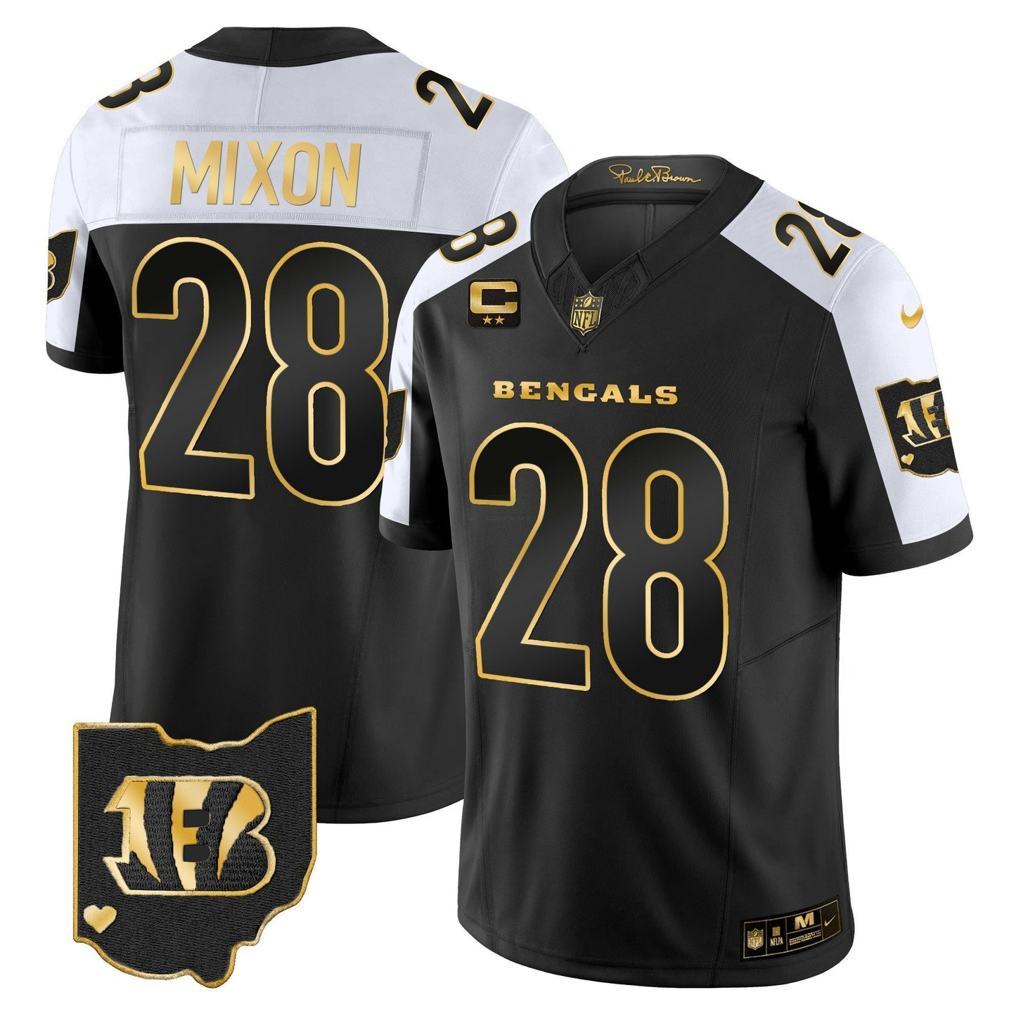 Camisa NFL Men’s Ohio Patch Dourada Vapor Limited Jersey