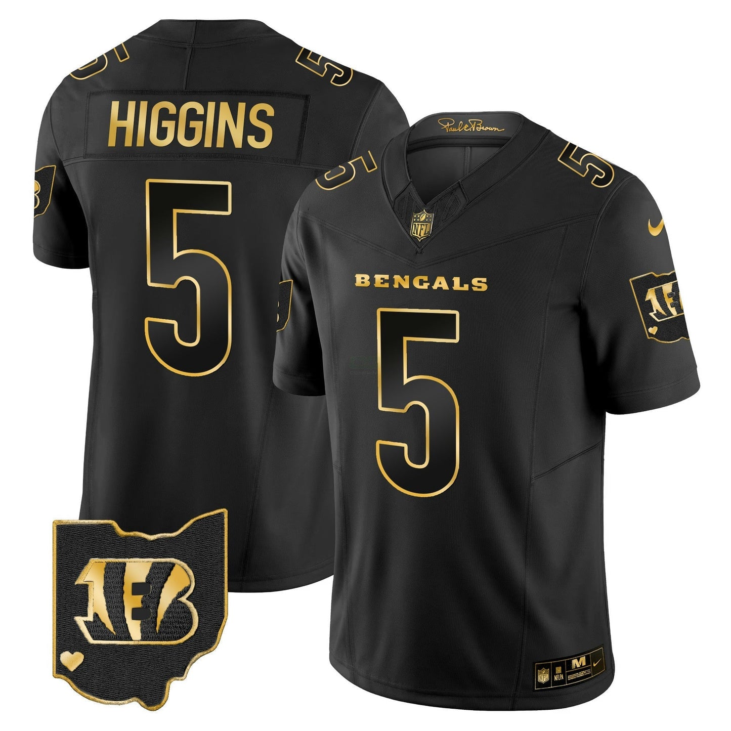 Camisa NFL Men’s Ohio Patch Dourada Vapor Limited Jersey