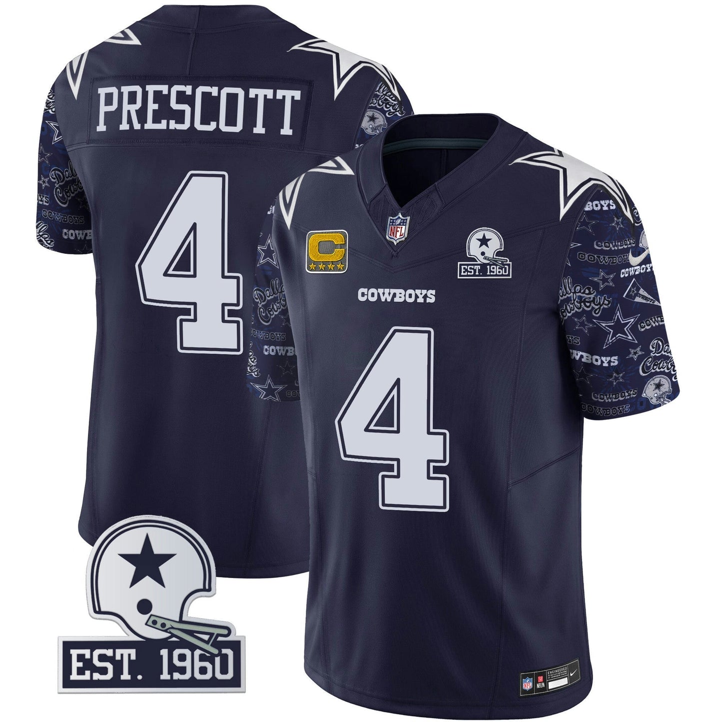 Camisa NFL Dallas Cowboys Men’s Pattern Style Vapor Limited Jersey