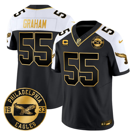 Camisa NFL Men’s Philadelphia 2024 Throwback Dourada Vapor Limited Jersey – Est. 1933 Patch