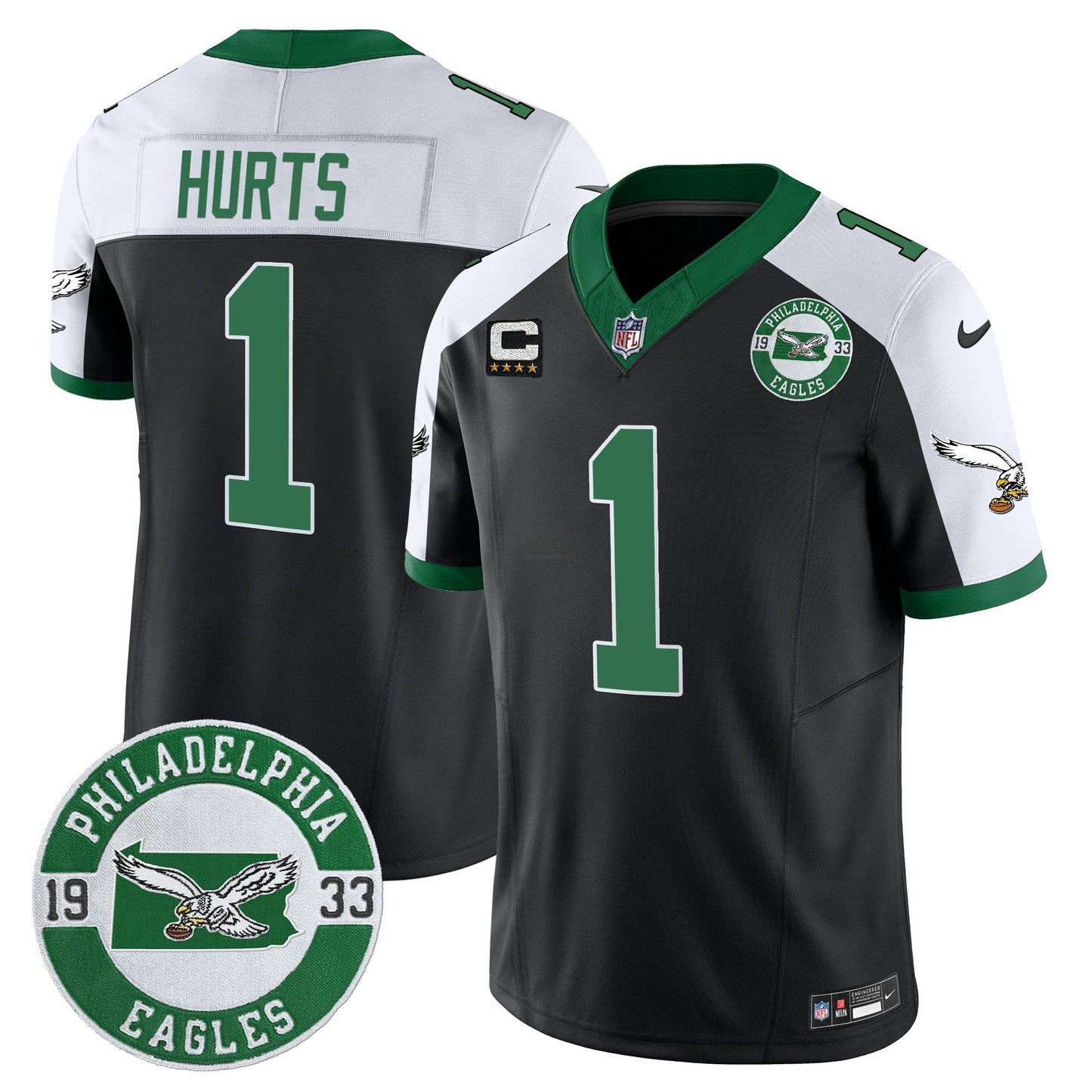Camisa NFL Men’s Philadelphia 2024 Throwback Vapor Limited Jersey – Est. 1933 Patch