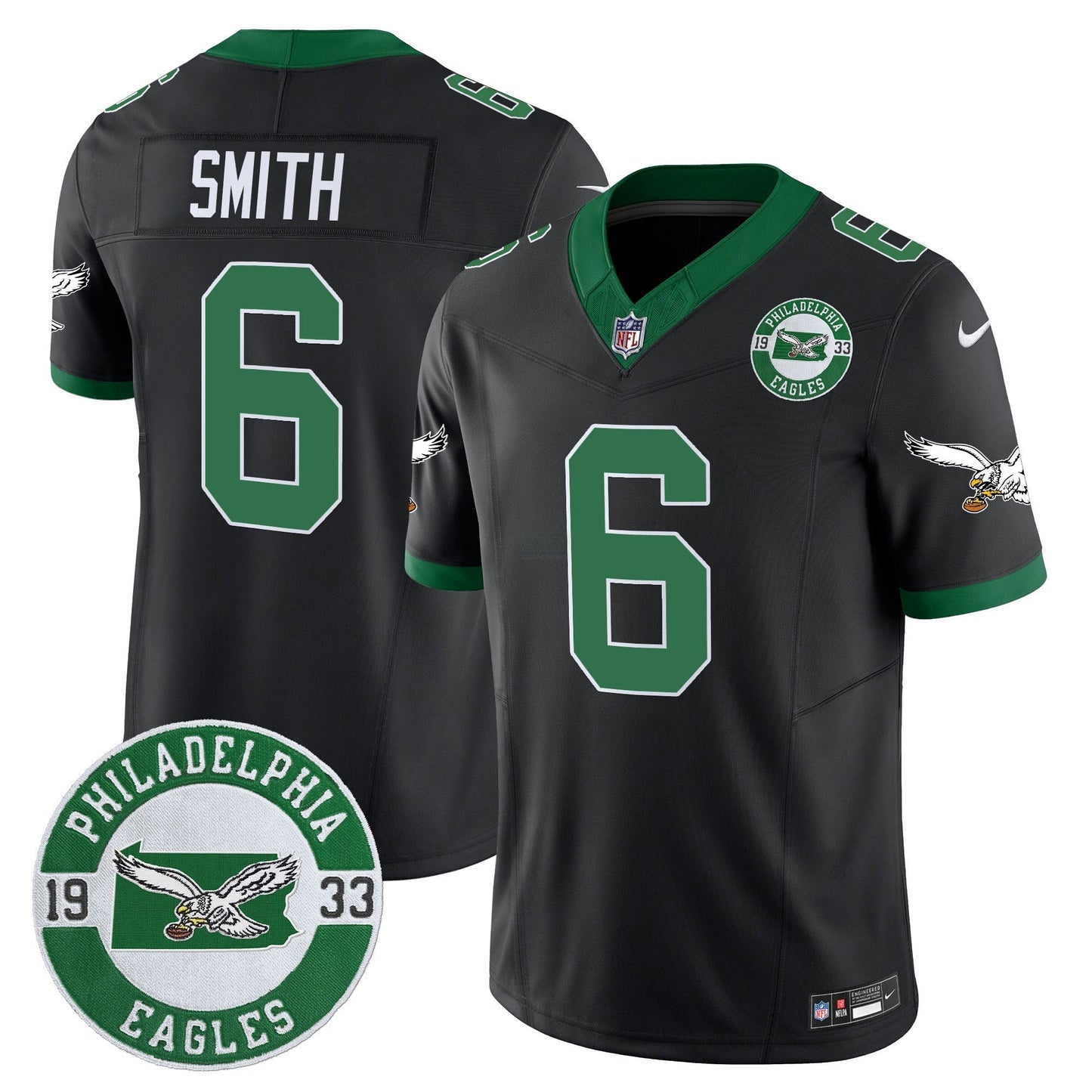 Camisa NFL Men’s Philadelphia 2024 Throwback Vapor Limited Jersey – Est. 1933 Patch