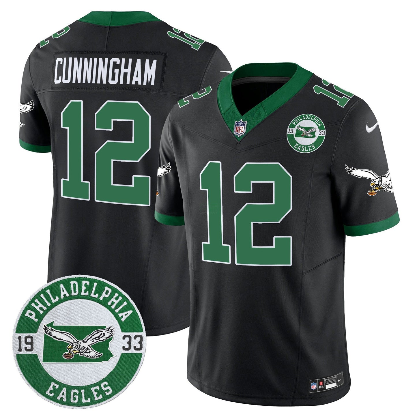 Camisa NFL Men’s Philadelphia 2024 Throwback Vapor Limited Jersey – Est. 1933 Patch