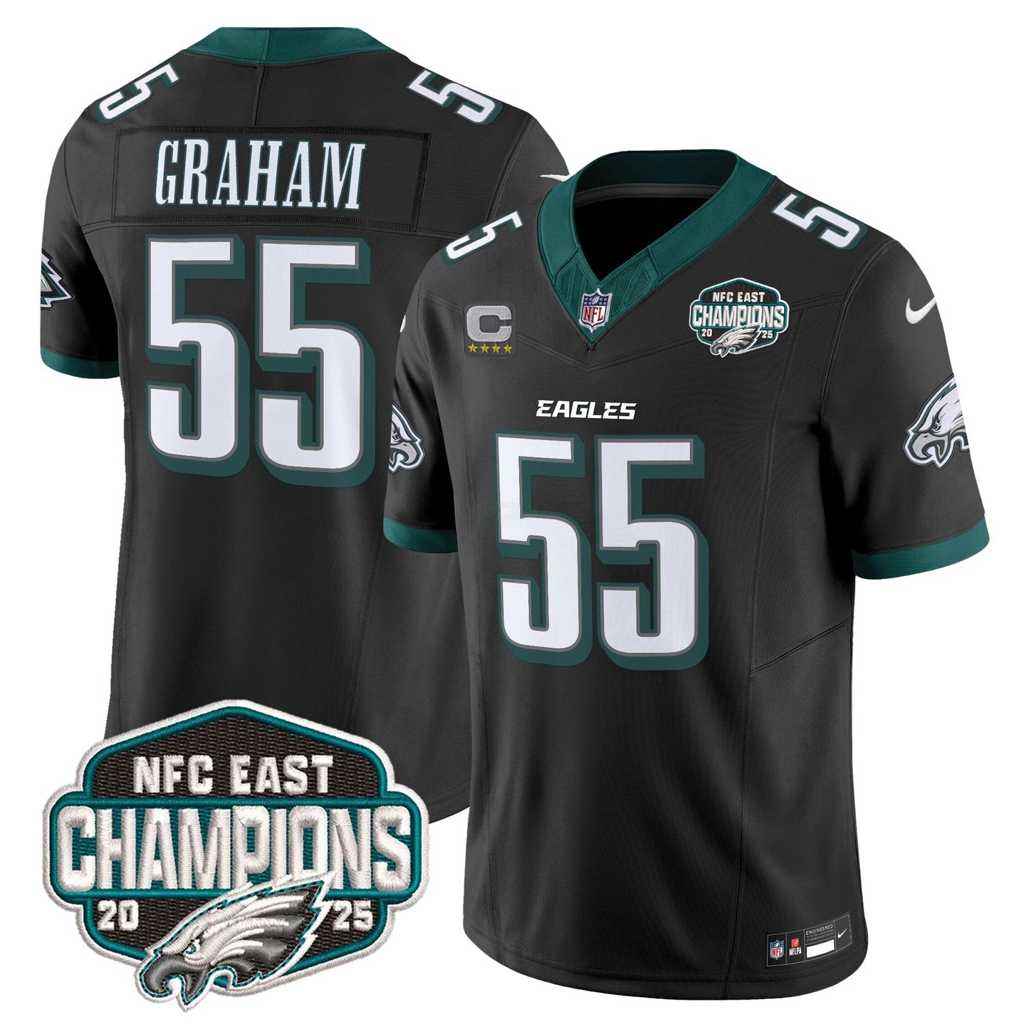 Camisa NFL Men’s Philadelphia 2025 NFC East Division Champions Vapor Limited Jersey