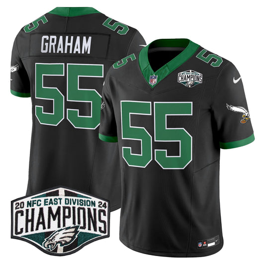 Camisa NFL Men’s Philadelphia Kelly Green 2024 NFC East Division Champions Vapor Limited Jersey V2