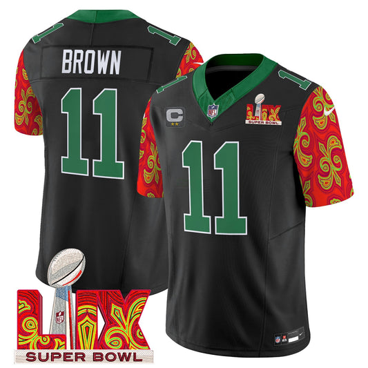 Camisa NFL Men’s Philadelphia Kelly Green Super Bowl LIX Style Vapor Limited Jersey