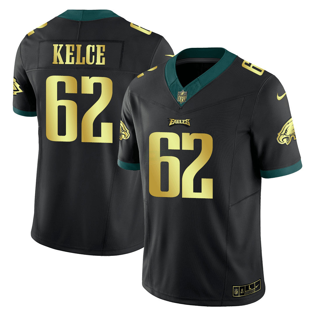 Camisa NFL Men’s Philadelphia Kobe Bryant Preta Dourada Jersey - Preta Dourada Trim