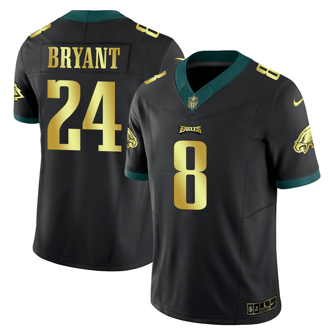 Camisa NFL Men’s Philadelphia Kobe Bryant Preta Dourada Jersey - Preta Dourada Trim