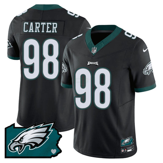 Camisa NFL Men’s Philadelphia Pennsylvania State Map Patch Jersey