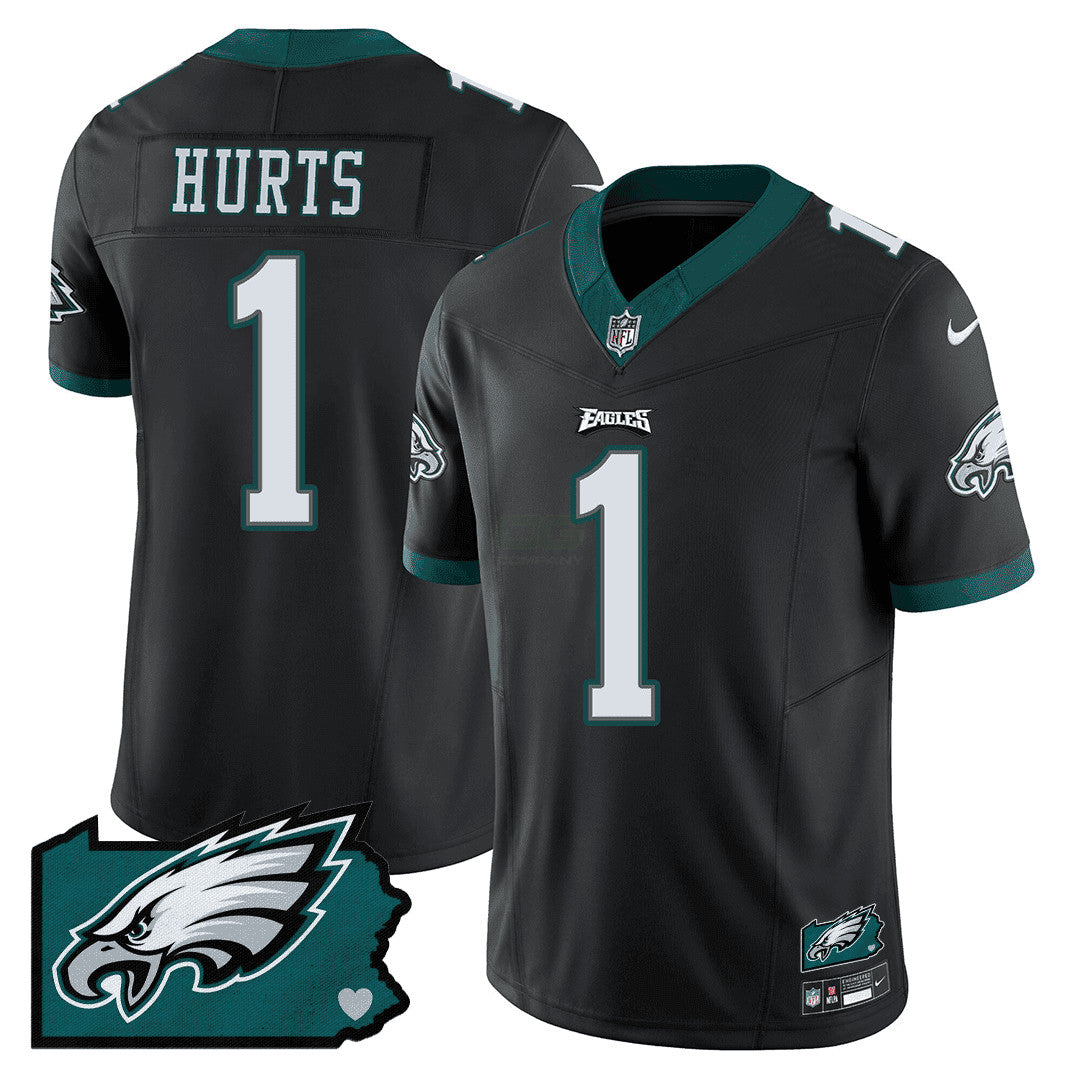 Camisa NFL Men’s Philadelphia Pennsylvania State Map Patch Jersey