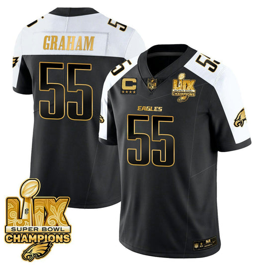 Camisa NFL Men’s Philadelphia Super Bowl LIX Champions Dourada Vapor Limited Jersey
