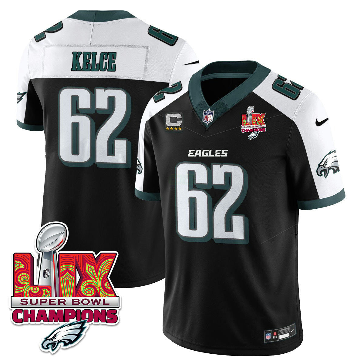 Camisa NFL Men’s Philadelphia Super Bowl LIX Champions Vapor Limited Jersey