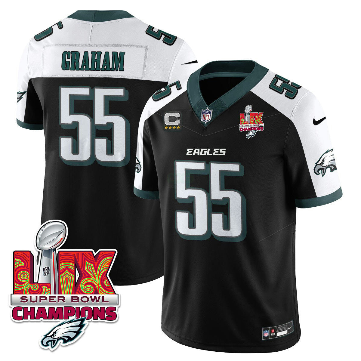 Camisa NFL Men’s Philadelphia Super Bowl LIX Champions Vapor Limited Jersey