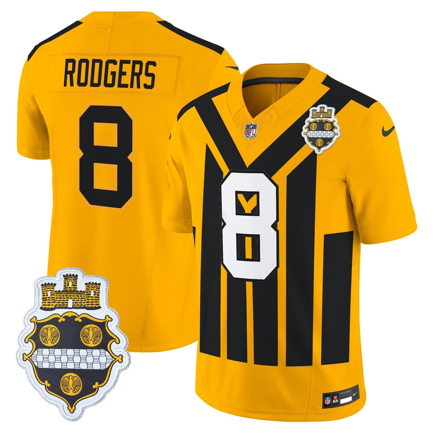 Camisa NFL Men’s Pittsburgh 1933 Patch Throwback Vapor Limited Jersey