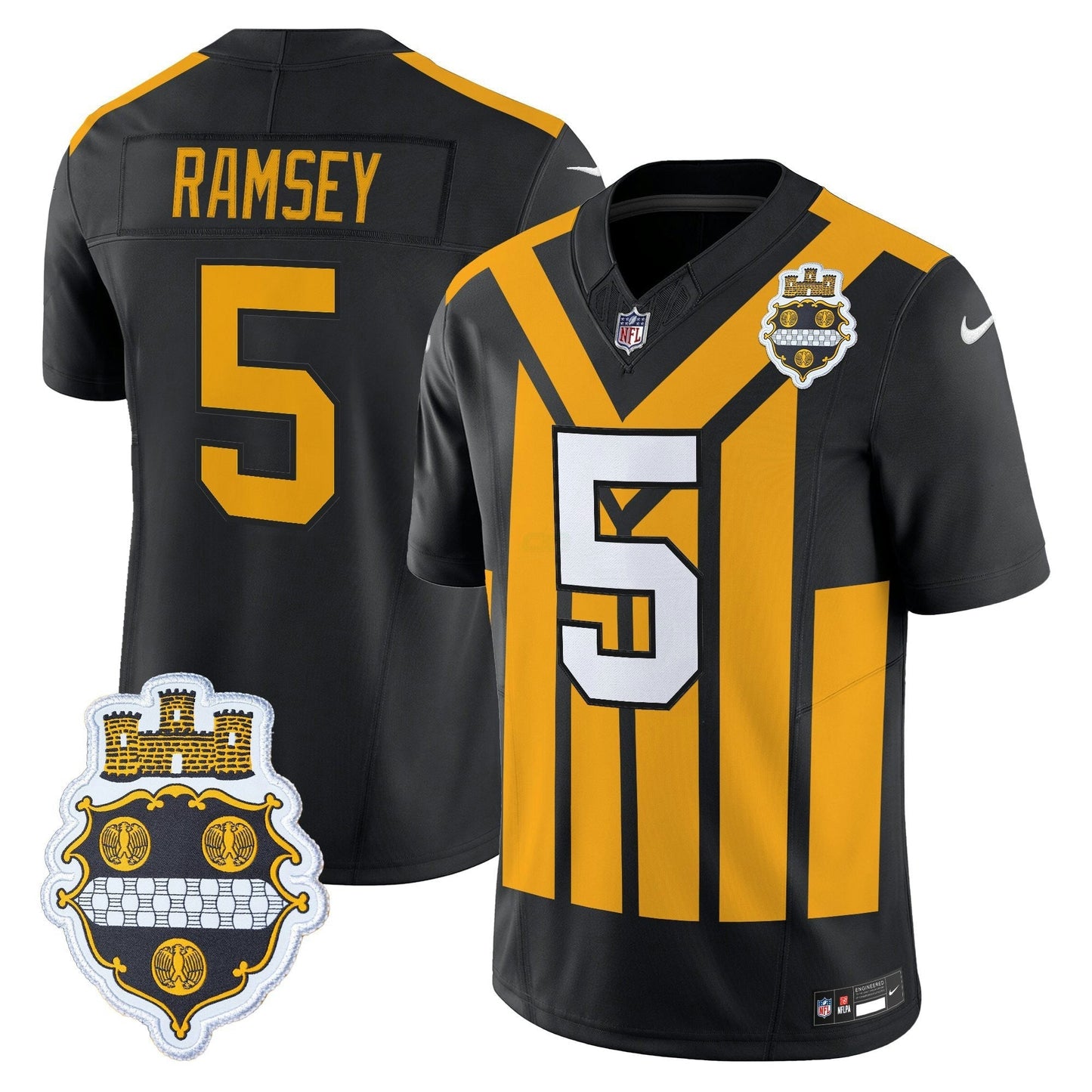 Camisa NFL Men’s Pittsburgh 1933 Patch Throwback Vapor Limited Jersey