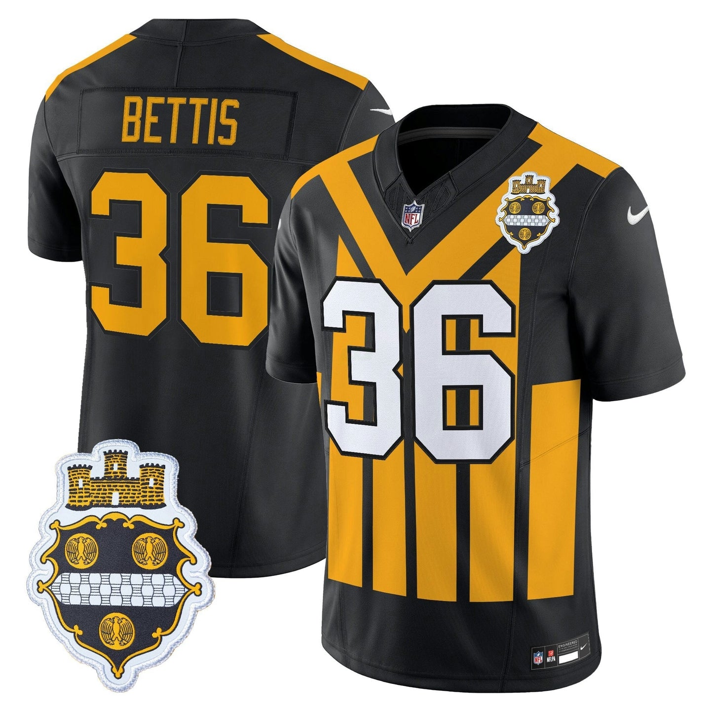 Camisa NFL Men’s Pittsburgh 1933 Patch Throwback Vapor Limited Jersey