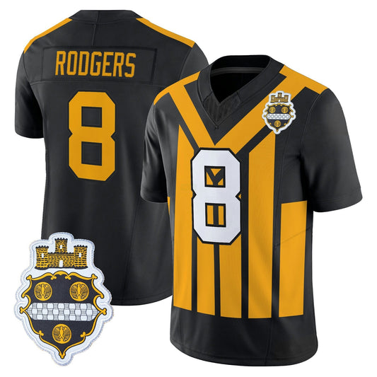 Camisa NFL Men’s Pittsburgh 1933 Patch Throwback Vapor Limited Jersey V2