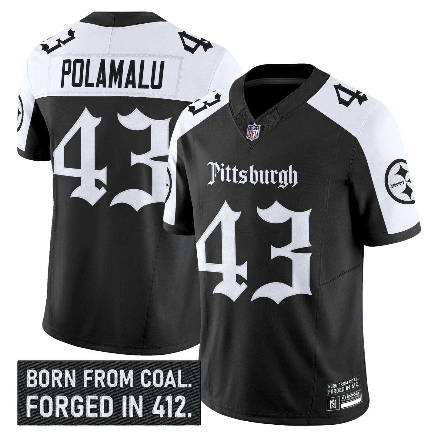 Camisa NFL Men’s Pittsburgh ‘Gothic Steel City Edition’ Vapor Limited Jersey