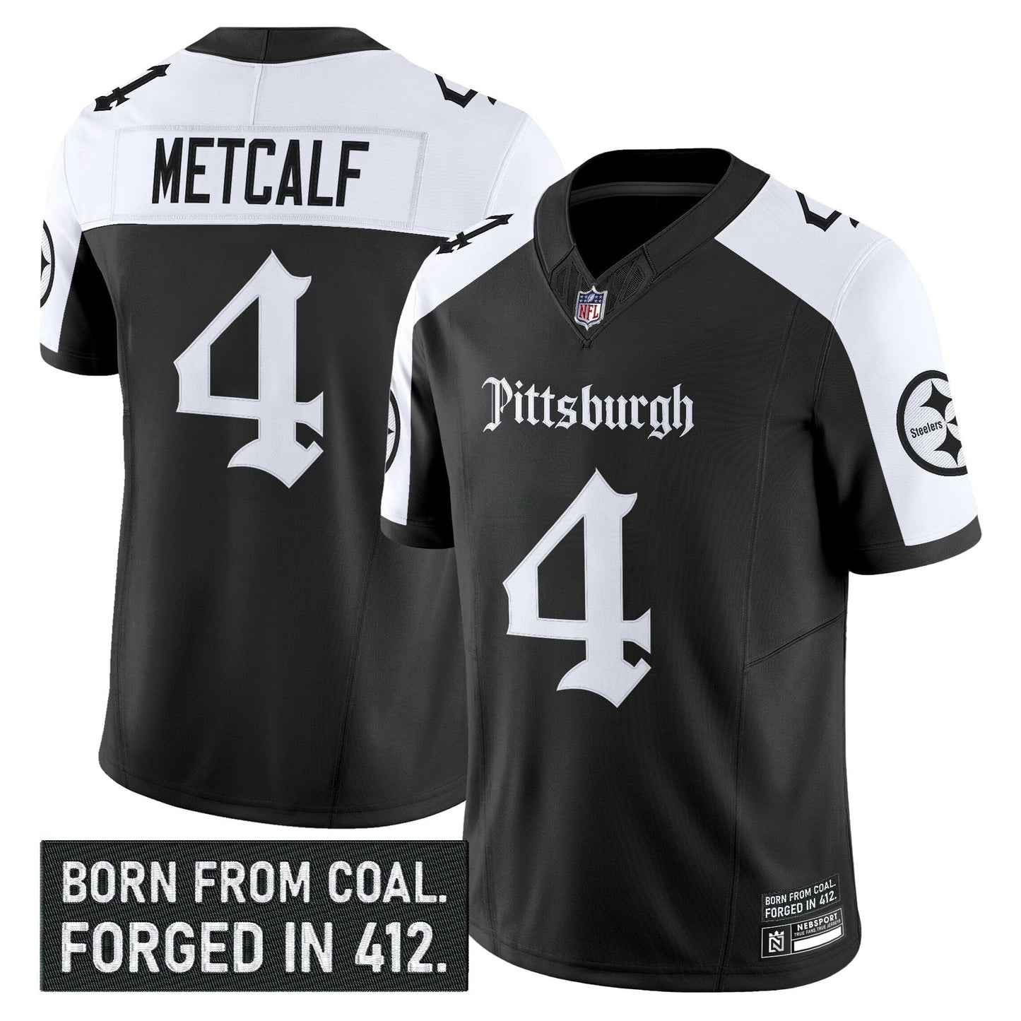 Camisa NFL Men’s Pittsburgh ‘Gothic Steel City Edition’ Vapor Limited Jersey