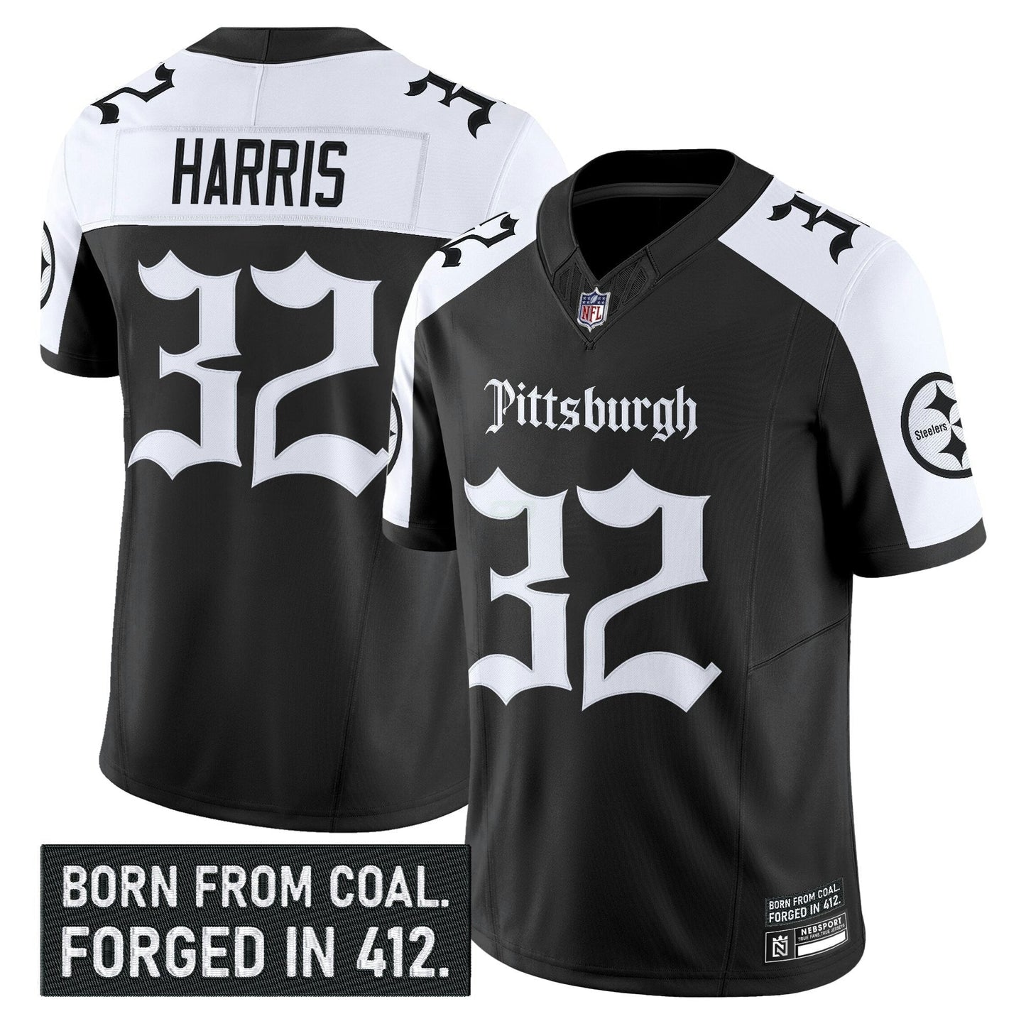 Camisa NFL Men’s Pittsburgh ‘Gothic Steel City Edition’ Vapor Limited Jersey