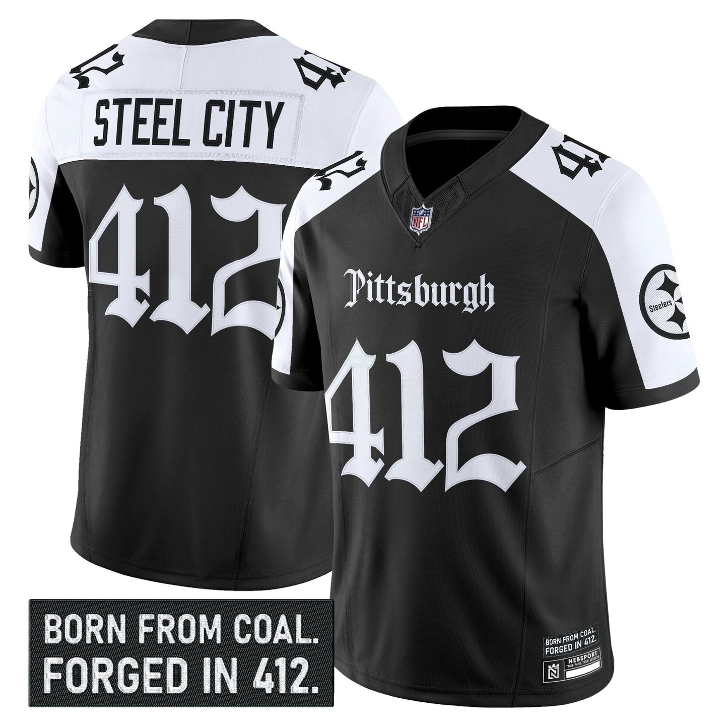 Camisa NFL Men’s Pittsburgh ‘Gothic Steel City Edition’ Vapor Limited Jersey